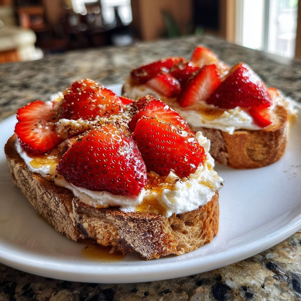 Strawberry Cream Cheese Breakfast Toast