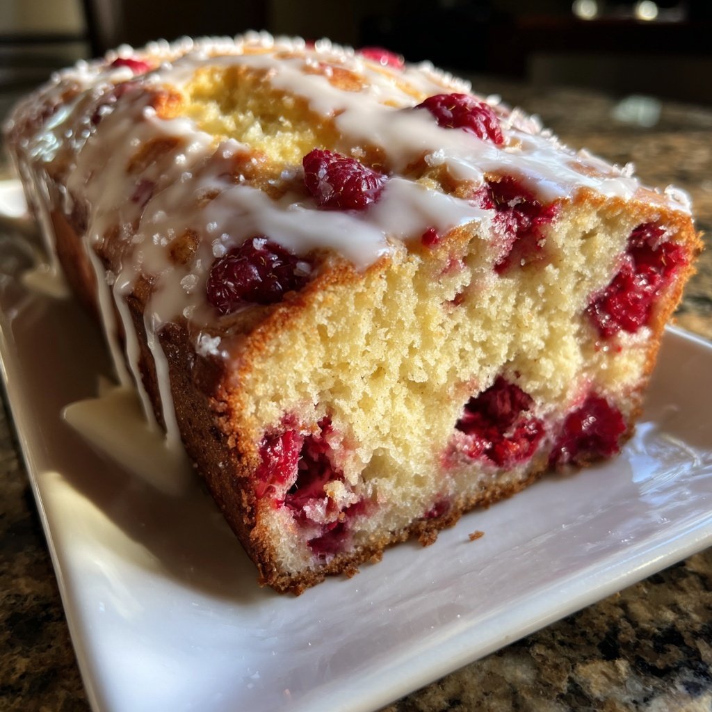 Raspberry Vanilla Yogurt Loaf