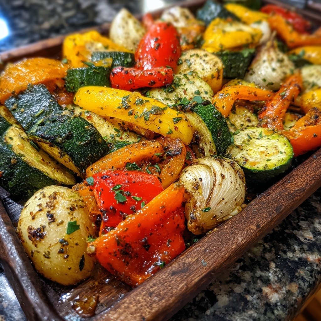Garlic Herb Roasted Vegetable Tray