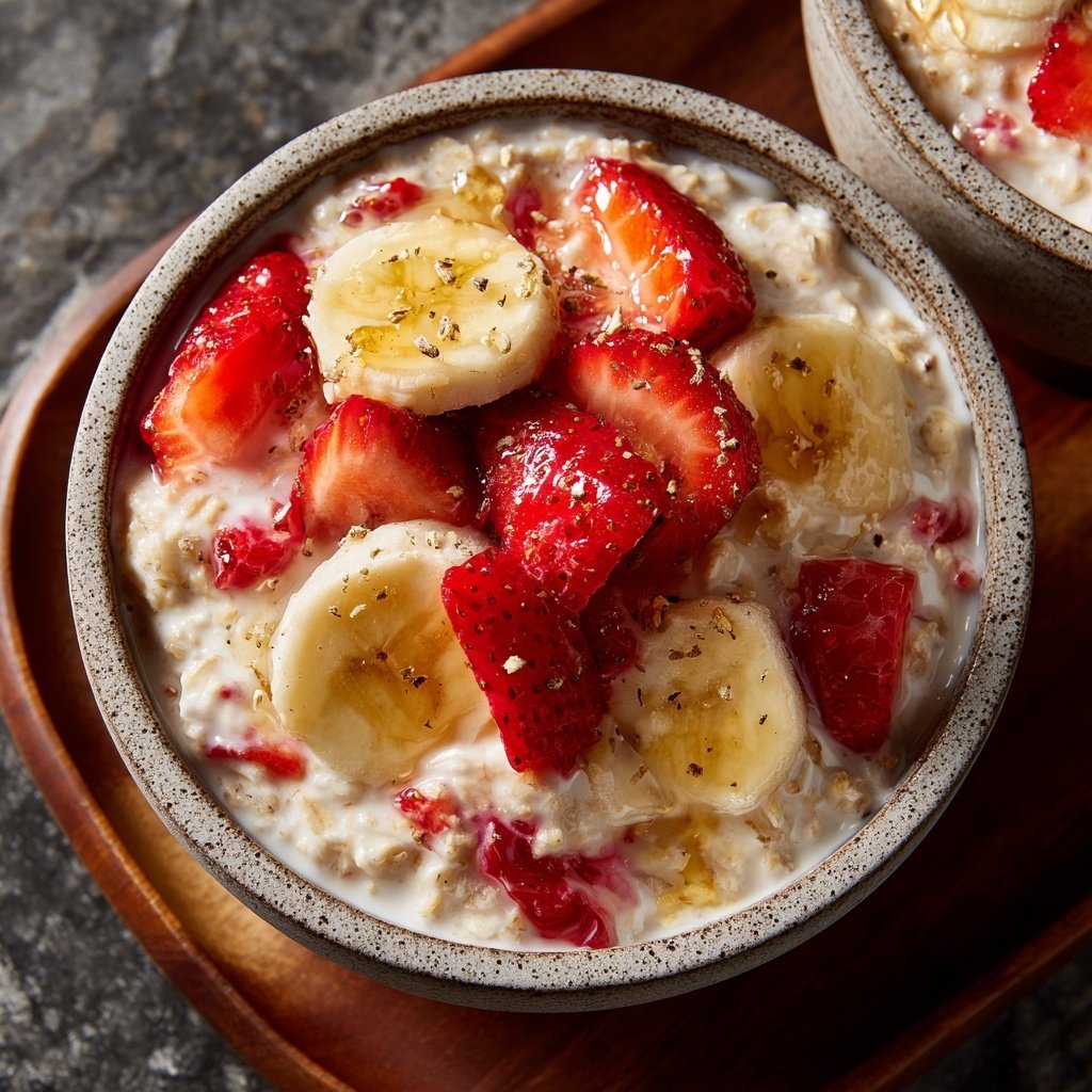 Strawberry Banana Overnight Oats
