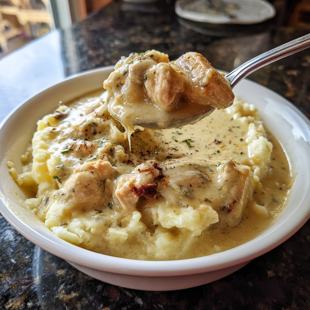 Comfort Food Creamy Chicken and Mashed Potatoes
