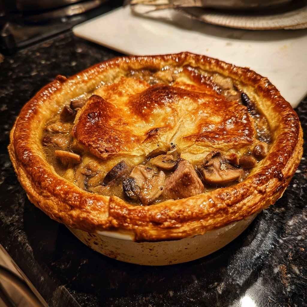 Comfort Food Beef and Mushroom Pot Pie