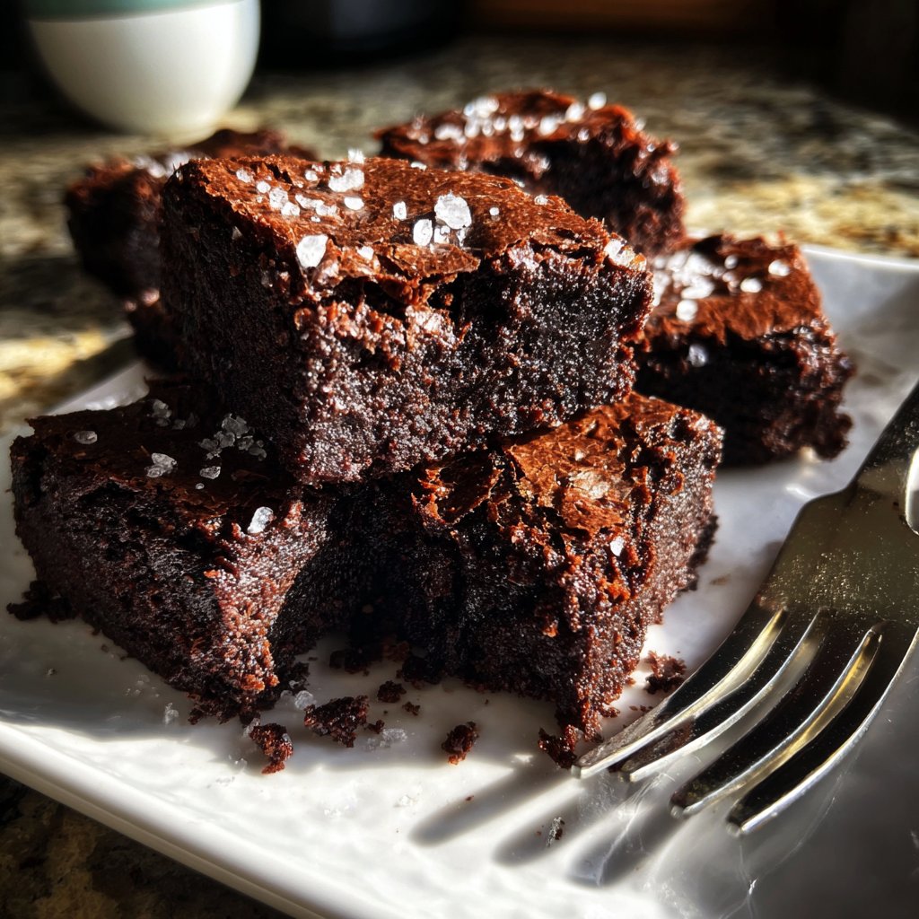 Cottage Cheese Brownies with Sea Salt
