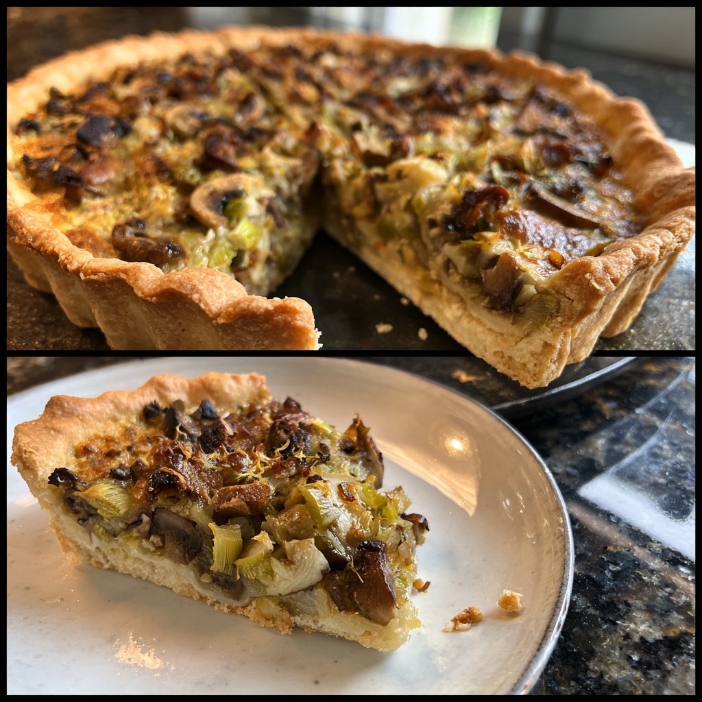 Romantic Mushroom and Leek Tart