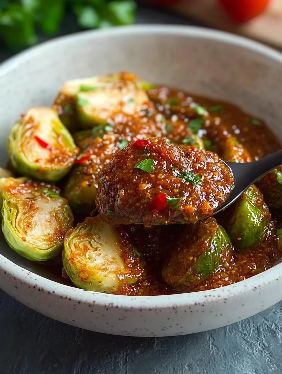 Savory Maple Glazed Brussels Sprouts