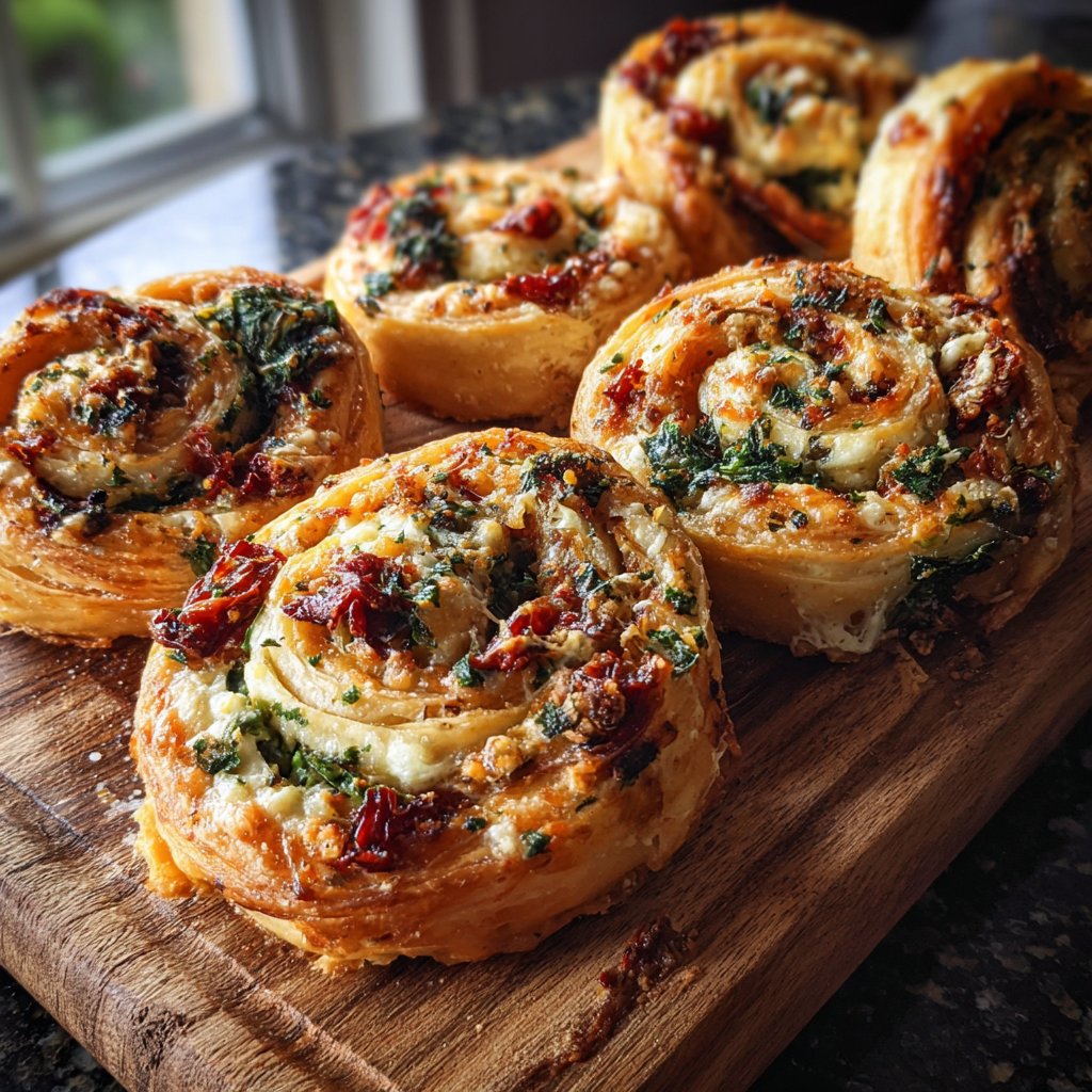 Super Bowl Puff Pastry Pinwheels
