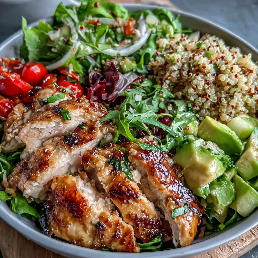 Healthy Dinner Chicken And Quinoa Bowl