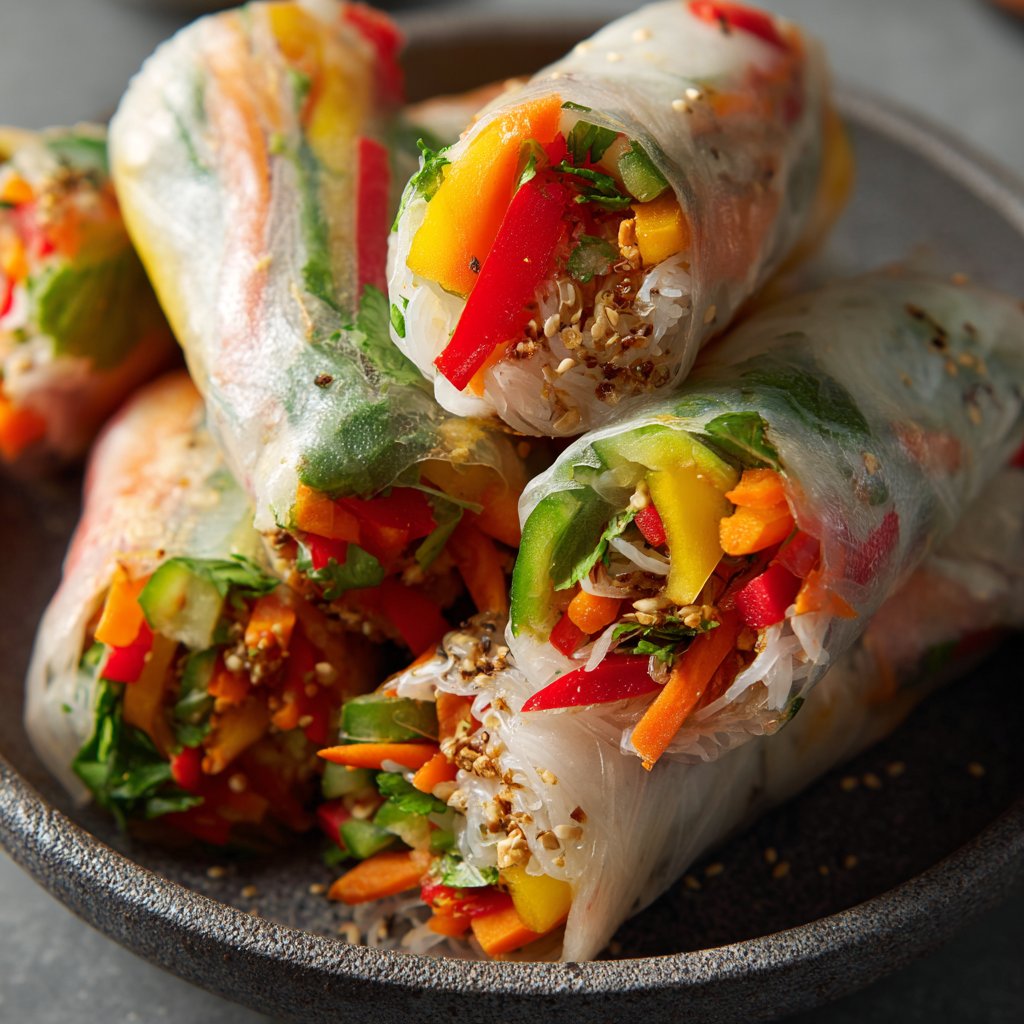 Super Bowl Veggie Spring Rolls
