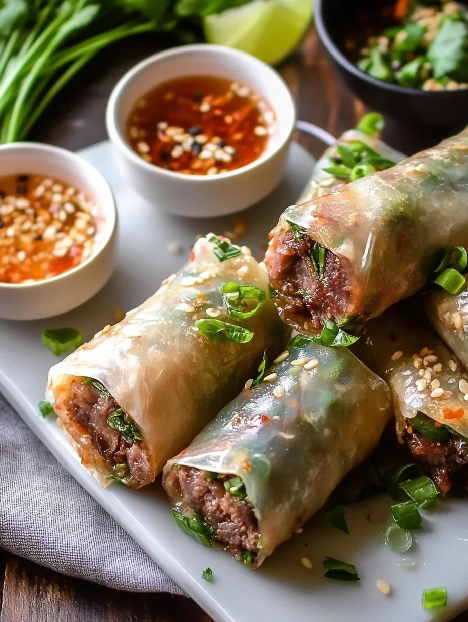 20 Minute Thai Basil Beef Rolls