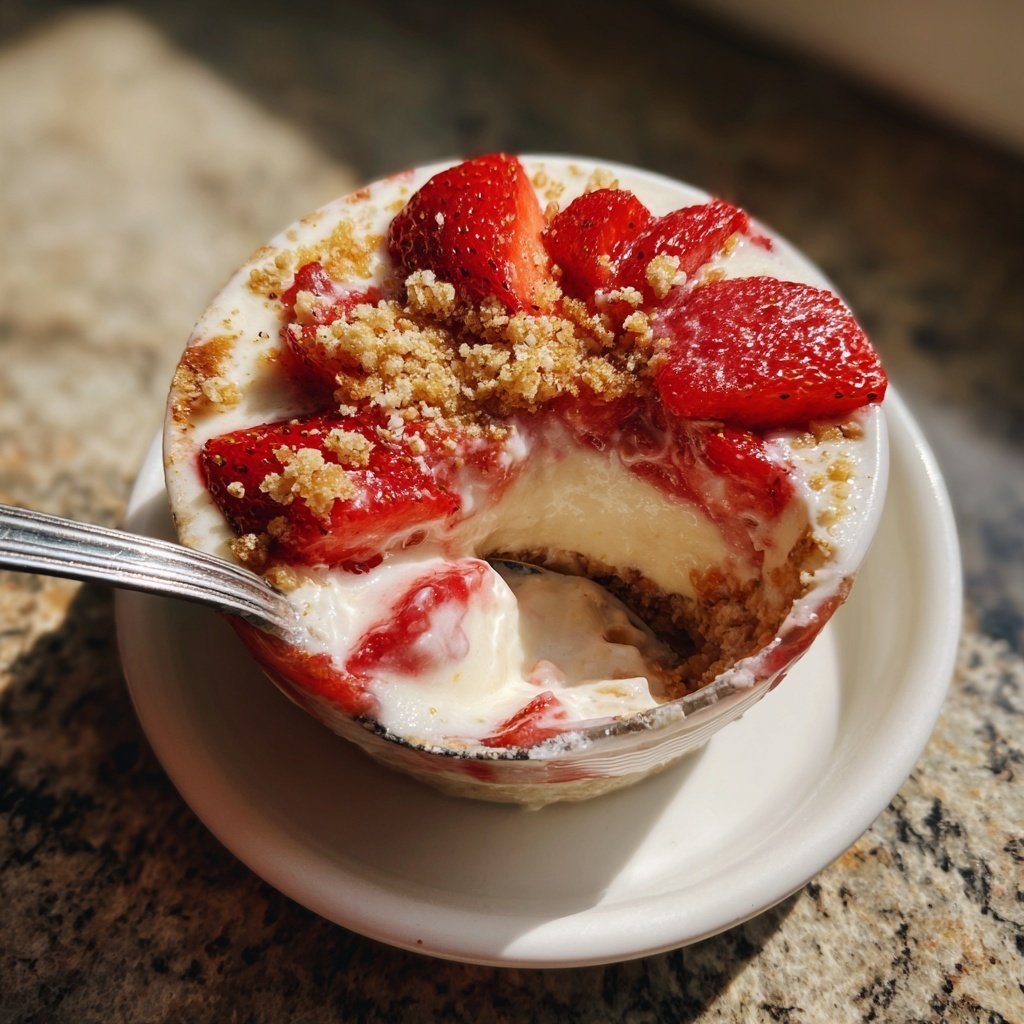 Strawberry Cheesecake Overnight Oats Meal Prep