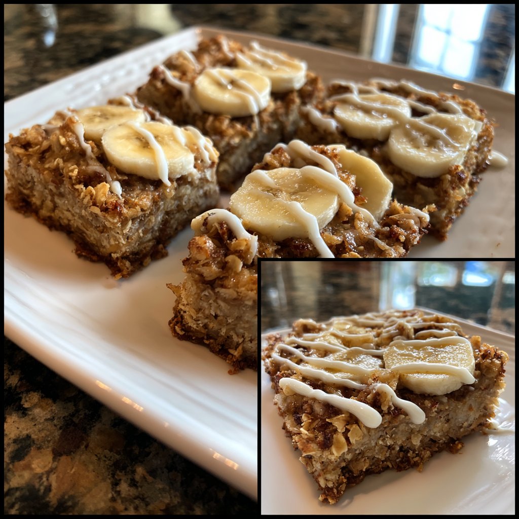 Banana Oat Yogurt Squares