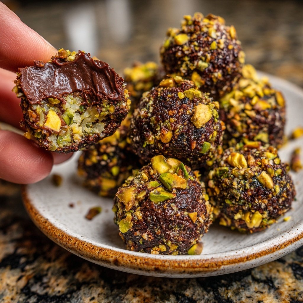 Chocolate Pistachio Coconut Bites