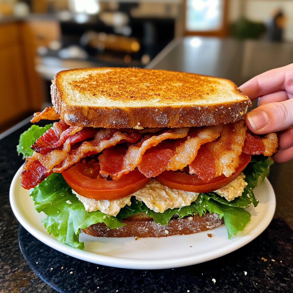 Healthy BLT Sandwich Lunch