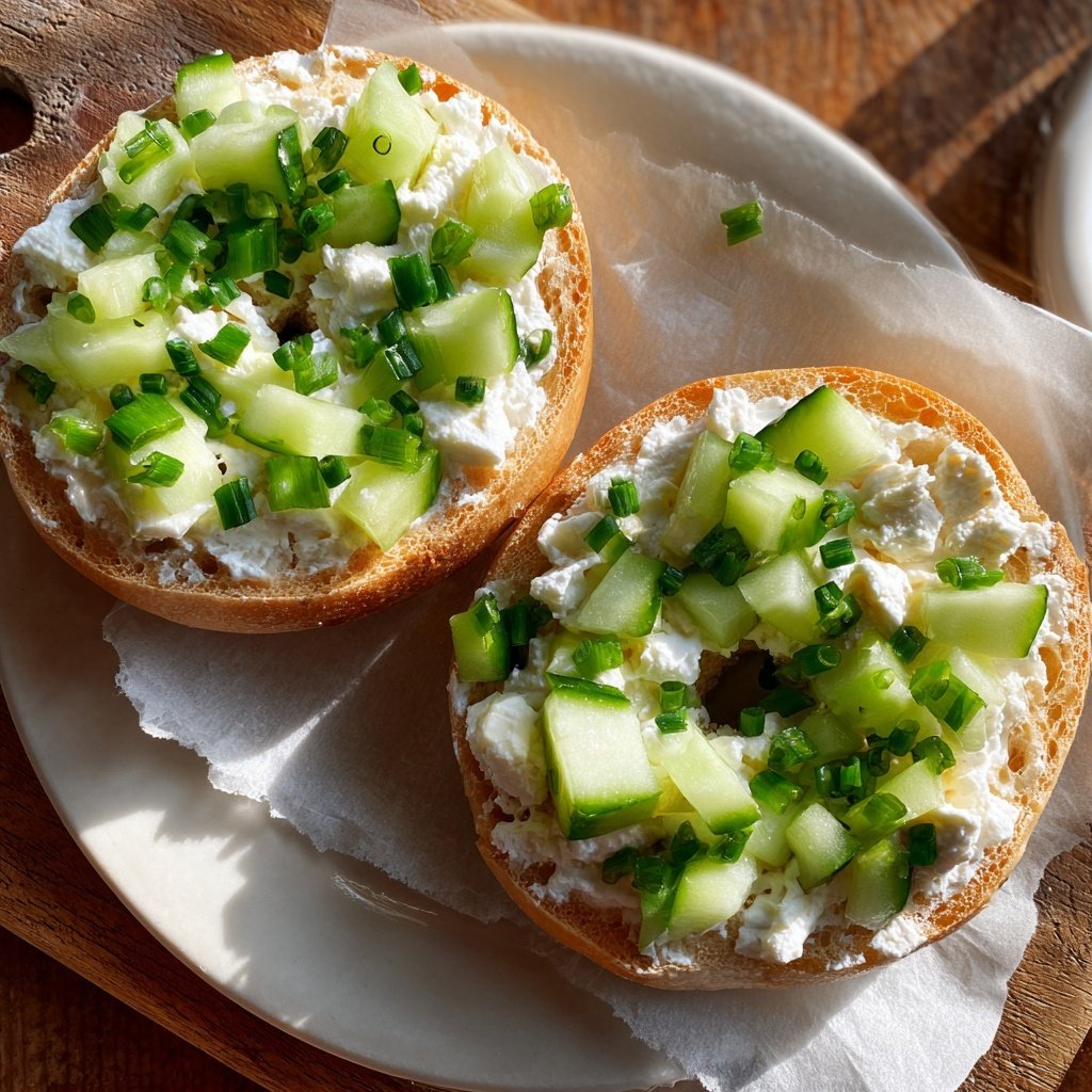 Quick Cottage Cheese Bagel Snack