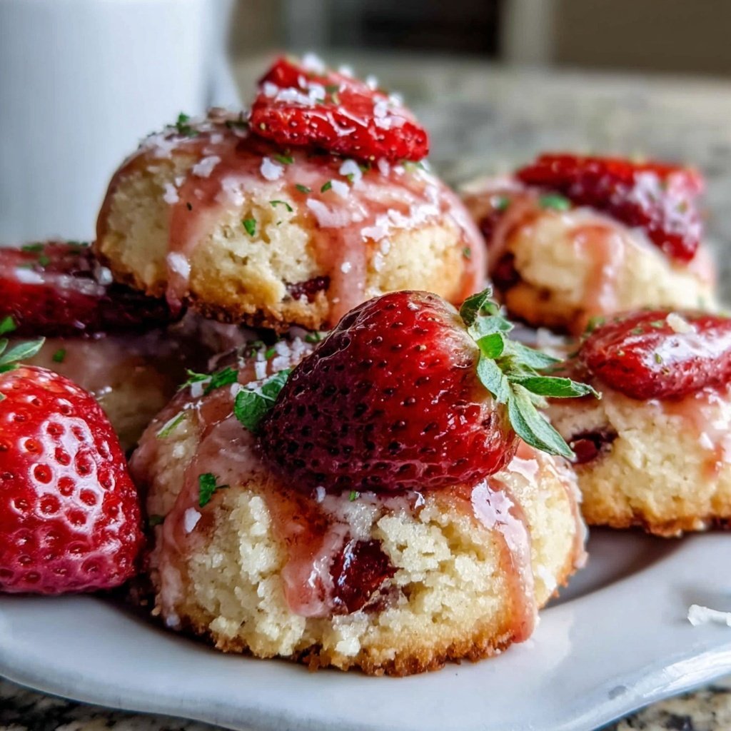 Spring Cookies With Strawberry Glaze