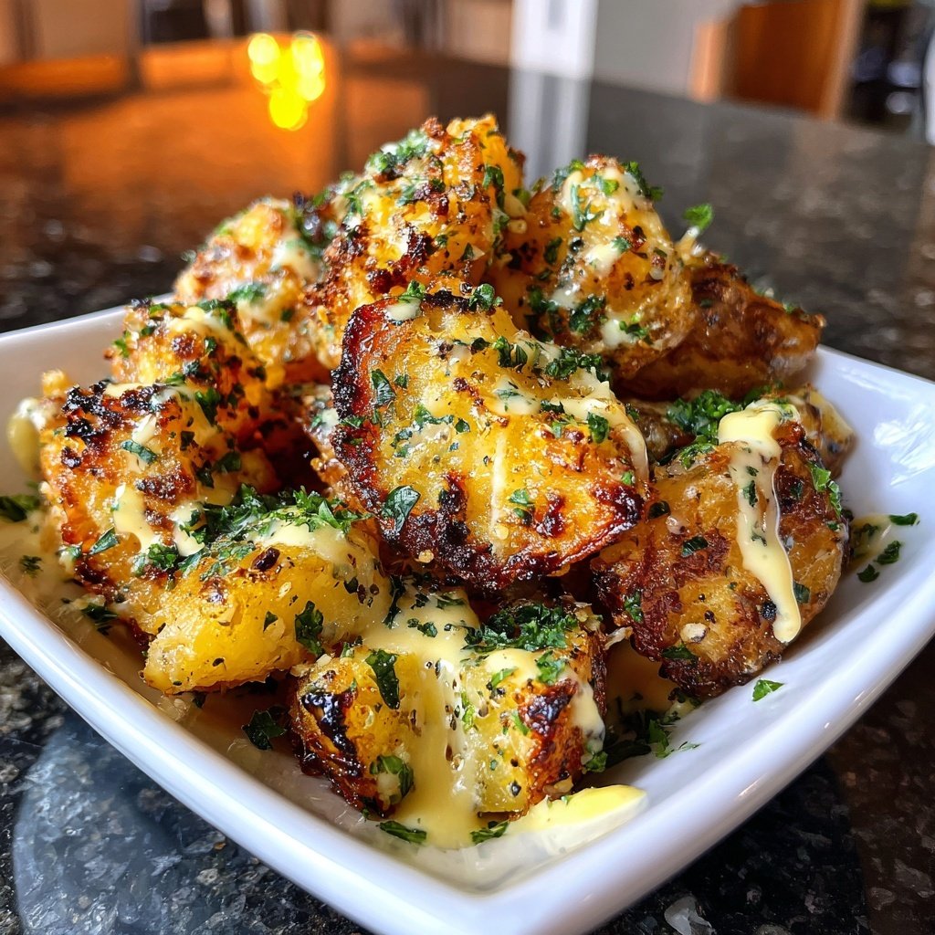 Super Bowl Garlic Parmesan Potato Bites