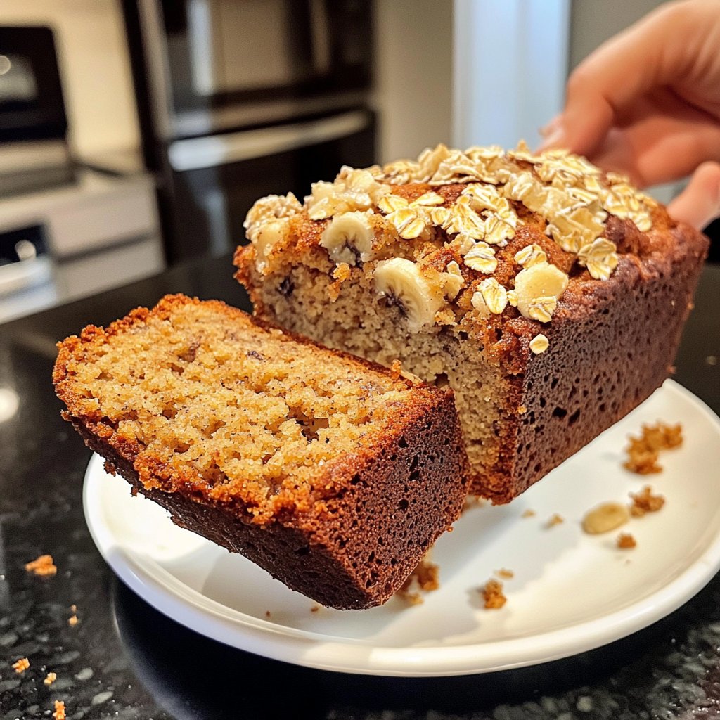 Healthy Banana Bread with Oats Recipe
