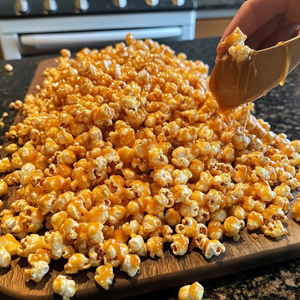 Quick Caramel Corn with Sweetened Condensed Milk