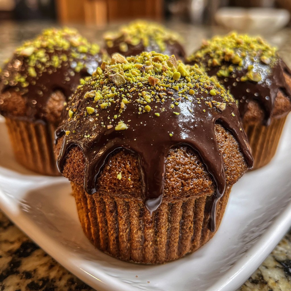 Chocolate Pistachio Cupcakes