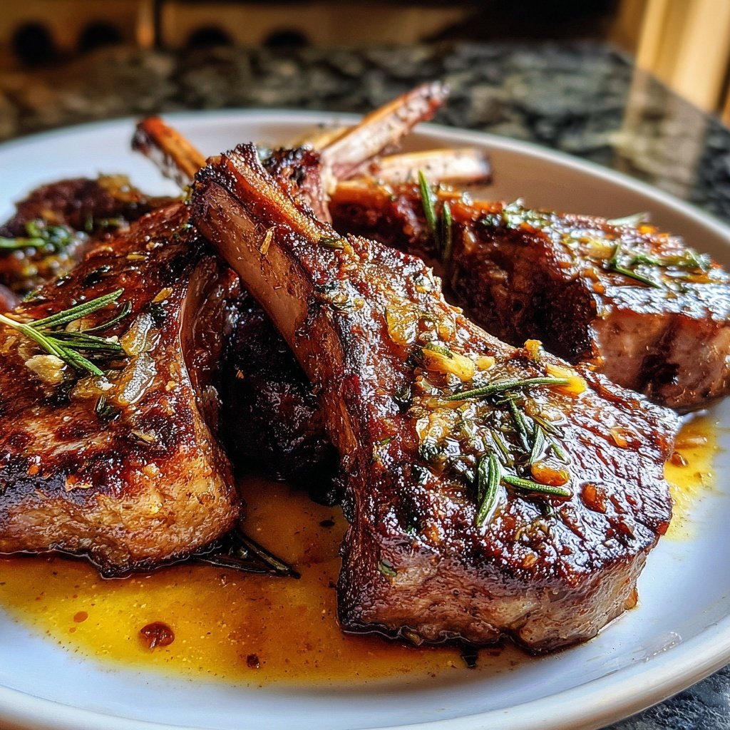 Lamb Chops with Rosemary Jus