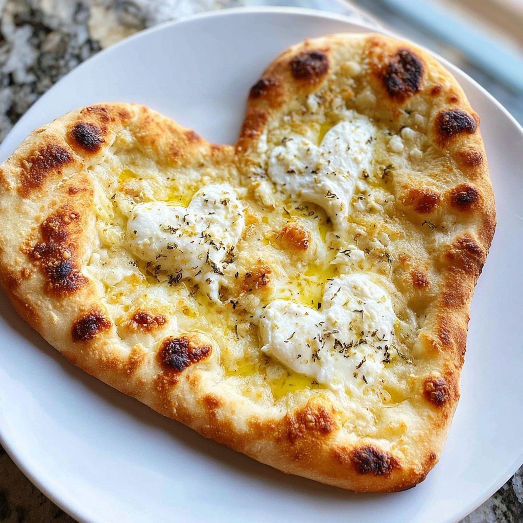 Heart-Shaped Flatbread with Burrata