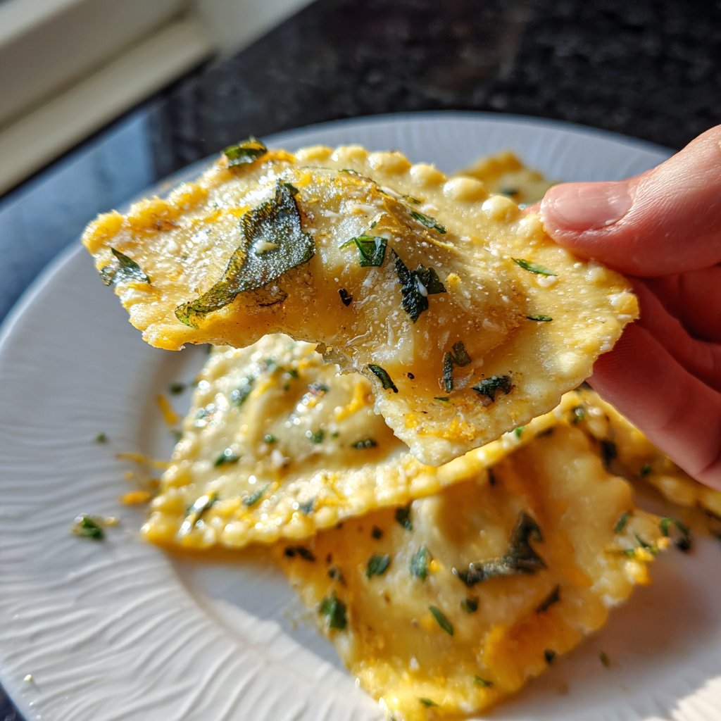 Lemon Ricotta Ravioli with Butter Sage