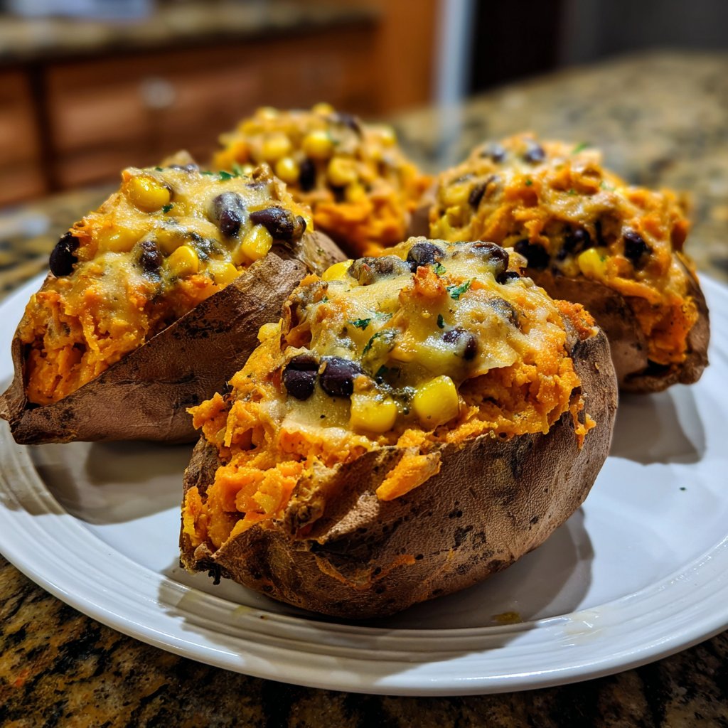 Valentine Dinner Stuffed Sweet Potatoes