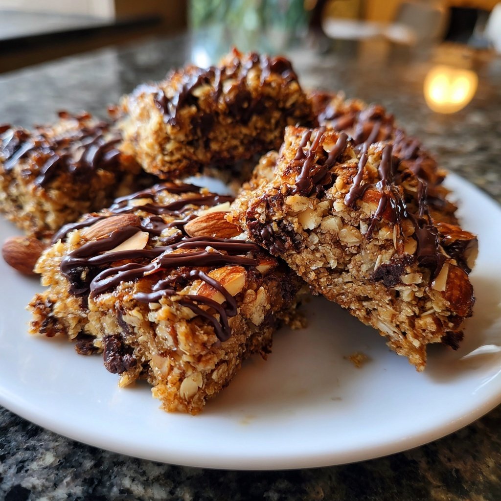 Chocolate Almond Oat Squares